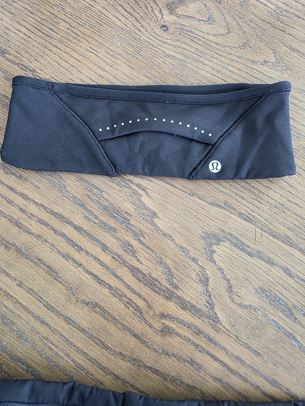 lululemon Black Headband with Ponytail Slot